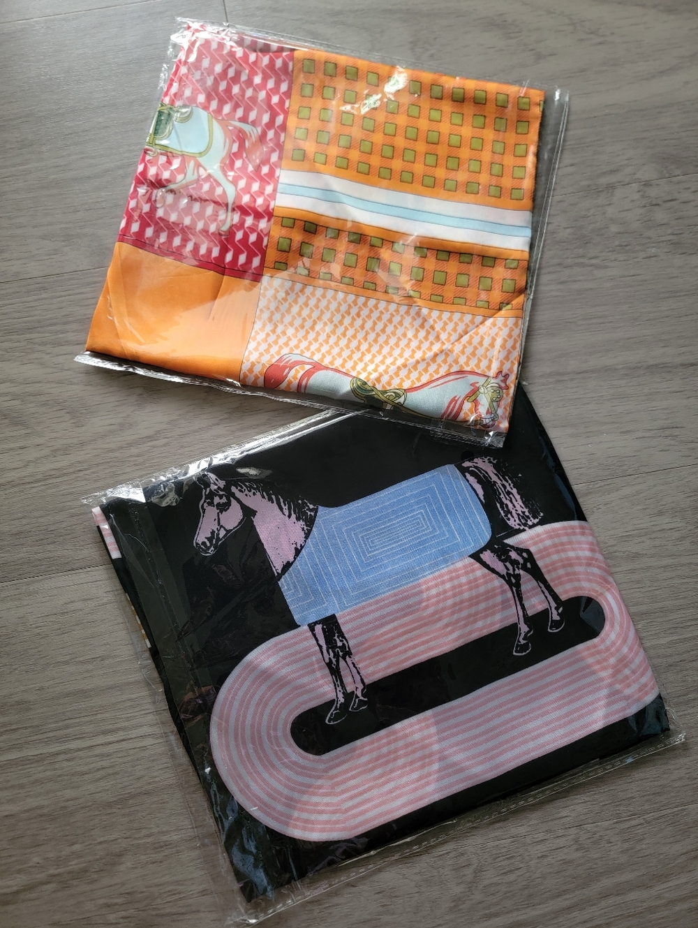 2 Left! Stylish Horse Design Square Scarf For Bag, Hair, Neck & Clothing